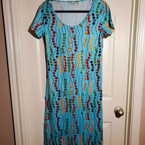 NWOT Blue printed maxi summer dress